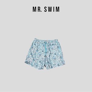 Floral shorts Mr. Swim Blue Leafy Floral Swim Trunks XL NWOT